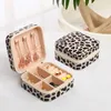 Jewelry Display Case Earrings Ring Jewelry Storage Boxes PU Leather Travel Organizers Necklace Holder Zipper Storage Boxes