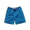 Summer masculto de cor sólida praia calça de natação casual tubo reto secagem rápida capris shorts alinhados