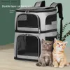 CAT CATS CRASE DOME DOBRA WIELA PET PETACK Oxford Cloth Portable Lare Pojemność BA może pomieścić dwa koty na zewnątrz podróż BA L49