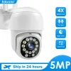 Systeem 5MP IP WIFI 1080P PTZ CCTV Beveiligingsbescherming Outdoor Auto Tracking 4x Digital Zoom Mini Surveillance Camera Night Version
