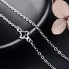 Hängsmycken hänge halsband smarta blommor zirkon trendiga länk kedja modesmycken stil 925 Silver Bijoux gåva