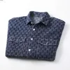 男性のデザイナージーンズウェアレター刺繍フロントポケットメンズコート衣類bluejkjz。