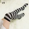 Sexiga strumpor Autumn Winter Women Rands Strump Girls Over Kne Long Cotton Socks Slim Leg Stockings Sexy High Lolita Cosplay Long Sock 240416