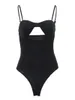 Camisoles Tanques sexy élégant niche unique Bow Hollow Camisole Femme Summer Black Slimming