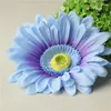 Fleurs décoratives 5pcs / lot diamètre 12cm charme bleu gerbera crêpe simulation fausse robe de mariée fleurie tiara a141