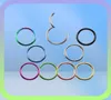 Andra 10st/Lot G23 Titanium gångjärnssegment Septum Clicker Nos Rings Nipple Ear Lage Tragus Lip Piercing Fashion Jewelry6028566