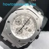 AP Leisure Wrist Watch Royal Oak Offshore Precision Steel 26020 Automatisk mekanisk 42mm Datum Display Timing och anti Magnet Full Mens Watch