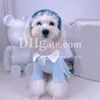 豪華な犬の帽子ペット猫犬野球帽Jacquard Denim Sun Hat Triangle Brand Basin Corgi Schnauzer Pomeranian