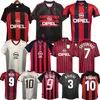 1998 1999 2000 Shevchenko Maldini Retro Soccer Jerseys 99 00 2002 2003 Bierhoff Milan Vintage Classic Rivaldo Boban Gattuso Home Football Shirt