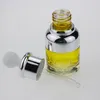 Förvaringsflaskor 100 st tom gul 20 ml eterisk olja stor flaskedroppar parfym för 20 ml färgade