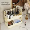 Boîtes de rangement Organisateur cosmétique poussière de ménage grande capacité avec manche commode de bureau