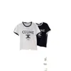 CE22 Early Spring Neues klassisches Triumph-Logo-Buchstaben Kontrast einfach und vielseitig T-Shirt Top