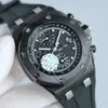 Designer Watches Expensive Audemar Aps Watch Offshore Royal Chronograph Menwatch Automatic Mechanical Supercolen Cal3126 Rubber Strap Montre SVHU