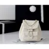 Bags Early Spring Vacation Collection Duma Shoulder Small Backpack Folded Oil Wax Cowhide White Black Mini
