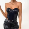 Tank da donna Cocoa Witch Pure Desire Desire sexy Nightclub Paiugne Shiny Bandeau Slim-Fit Fashion Fashion European and American Style Avvolto