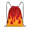 Red Hot Fire Racing Flames TrawString Sac à dos Sac de sport pour femmes Men Training Sackpack G1SX #