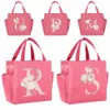 lunchtas voor vrouwen insulati koeler tas Kid Pink Lunch Box Pink Fr Printing Series Picnic Portable Food Storage Lekproof 30We#