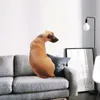 Pillow 3D Dog Gedrukt speelgoed 35 inch voor bankbed auto en kantoor buiten gewikkeld door korte pluche grappig wasbaar