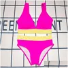 Bikini de maillot de bain pour femmes Bikini en deux pièces avec alphabet maillot de bain d'été plage une pièce femme de livraison de gouttes