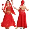 STAGE PEUR FILLES BOLLYWOOD Dance Costume Set Adult Kids Belly Sari Children Children Tenue Halloween Party Performance