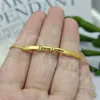 Doremi Catene regolabili Bar Bracciale Incisione Lettere Name perline a fila lunghe a catena Gioielli personalizzati 240416