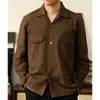 Mäns avslappnade skjortor ST-0050 Big us size äkta kvalitet vintage ser lös passande kubansk krage 100% bomullsguayabera skjorta 240416
