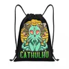 Sacs à provisions Call of Cthulhu 2024 DrawString Sackepack Women Men Gym Sport Sackpack Poldable Lovecraft Bag Sack