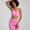 Allinea le donne sportive femminili Lu a forma di V Hollow Out Fiess Gym Reggiseno imbottito Tanne da Yoga Tops Push Up ALL'allenamento Brassiere Atletico SIERE SIERE LEMON GYM RUN