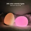 Lampy odcienie LED Nocne światło USB Ładowanie jajka w kształcie jajka RGB Pat Light Baby Karmienie Sen Ochrania Ocznica Światło na zewnątrz stół stół światło Q240416