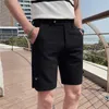 Männer Sommer Shorts Casual Waffel Koreanische Plaid Shorts Fashion Bermudas Männlich kurz Homme Streetwear Slim Fit Anzughose 240416