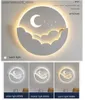 Lamps Shades LED Cloud Star Moon Wall Lamp Bedroom Childrens Room Creative TV Background Stairway and Corridor Pendant Light Q240416