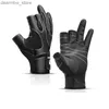 Guantes de ciclismo Otoño e invernal Pescado al aire libre Abren tres dedos de los dedos para hombres y mujeres Bicyc Sports Bicyc L48 L48