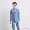 Pakken jongens blauw trouwpak kinderen formele blazer kleding set kinderdag fotografiepak afstuderen prestaties jurk kostuum