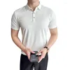 Erkek Polos Yaz Polo Gömlek Erkekler İçin Yüksek Kalite Sade Renkli İş T-Shirt Kısa Kollu Slim Fit Sıradan Temel Tees Homme