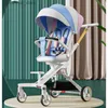 Passeggini# baby passeggino da 0 a 3 anni Assorbimento di ammorti di alta vista a quattro ruote pieghevole passeggino può sedersi o sdraiarsi di passeggino leggero baby passeggino L416