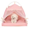 Dog Beds Pet Kennel Cat Nest Princess Cushion Travel Tent Outdoor Bed for Small Medium Puppy Indoor Cave House Sofa 240426