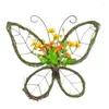 Fleurs décoratives Porte de printemps Couronnes de porte Ferme papillon
