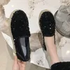 Buty swobodne Bling Flats Women Mokorka letnia platforma płytkie sandały 2024 Designer Walking Outdoor komfort chaussures żeńska kobieta