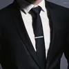 Bow Ties Men's Tie Clip för affärsmöten enhetlig kostym Tillbehör Nackkläder CLASP Kandidater Intervjuer Slitte Bar