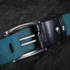 أحزمة سلسلة الخصر حزام جلدي أصلي ذكر أسود/أخضر/أزرق/قهوة حزام عالي الجودة من الرجال أحزمة Cummerbunds 90-125 سم حزام الخصر من أجل MenL240416