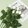 Fleurs décoratives 1 / 3pc Tissu de rose artificielle fausse branche de pivoine de mariage Bouquet de mariée Propographie accessoires