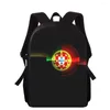 Bolsas da escola Bandeira Portugal 16 "Impressão 3D Backpack Primary for Boys Girls Back Pack Students Book