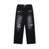 Jeans maschili sfilacciati sfilacciato nero in difficoltà pantaloni di jeans da uomo donna pantaloni estetici goth grunge vestiti streetwear molla hiphop