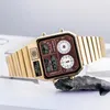 Orologi da polso humpbuck classico design in acciaio inossidabile cronografo allarme per appello