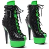 Dance Shoes Auman Ale 15CM/6inches PU Upper Sexy Exotic High Heel Platform Party Women Ankle Boots Pole 010