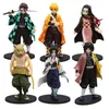 Anime 15cm Demon Slayer Actie Figuren Kamado Tanjirou Agatsuma Zenitsu Nezuko Warrior PVC Model Toys