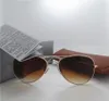 Lunettes de soleil de miroir de mode pour hommes et femmes UV400 Vintage Sport Enrobage Sun Glasses avec marron BOX8627497