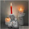 Ljusstakare halloween hållare gråter Mary Nun Nose Bleed Candlestick Horror Boy Eleven Centerpiece Home Decor Drop Delivery Garden DHVFC