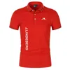 Polo vintage J Lindeberg golfeur S-4xl à manches courtes Polo T-shirt Men Comical Shirt Men Golf Top 240416