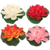 Fleurs décoratives 4pcs Fleur artificielle Floating Pond Decoration Eau Ornement pour la piscine de patio de jardin Aquarium